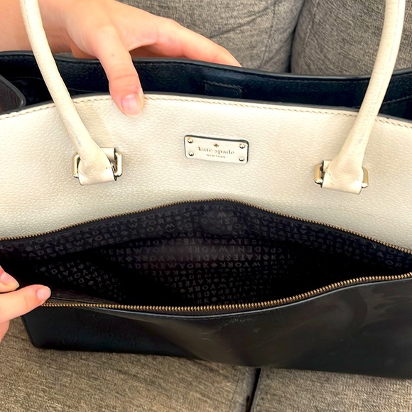 Kate Spade Color Block Black and White Tote - Picture 5 of 6